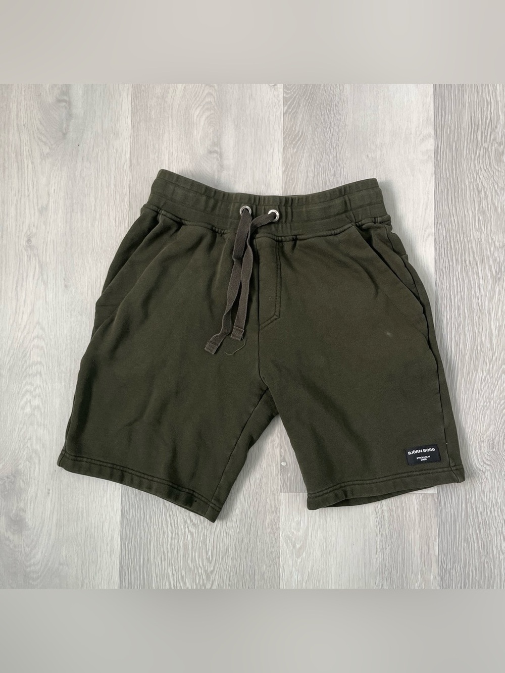 BJORN BORG GREEN ATHLETIC SHORTS COTTON MENS SMALL